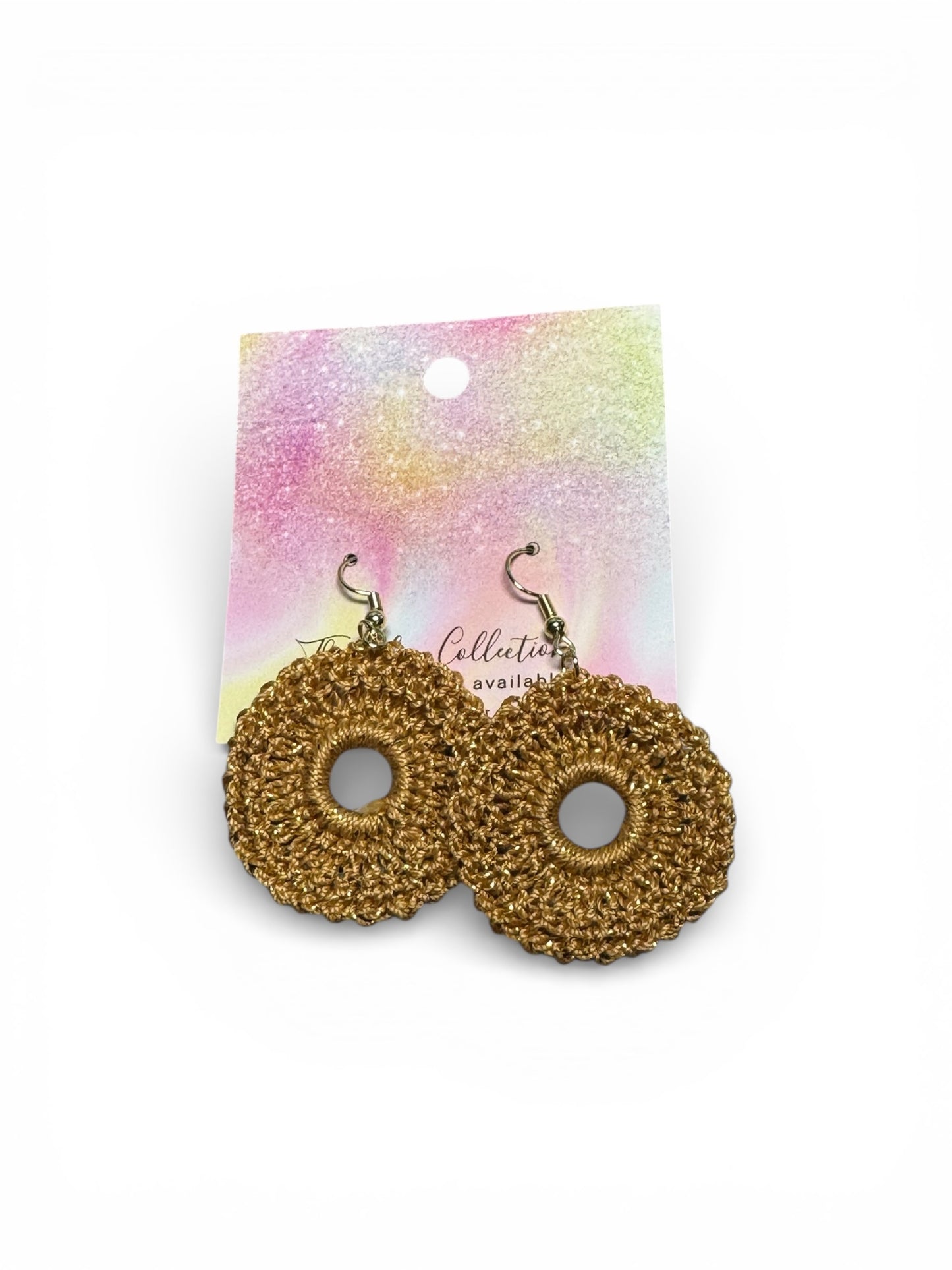 Metallic Line - Crochet Dangle Earrings