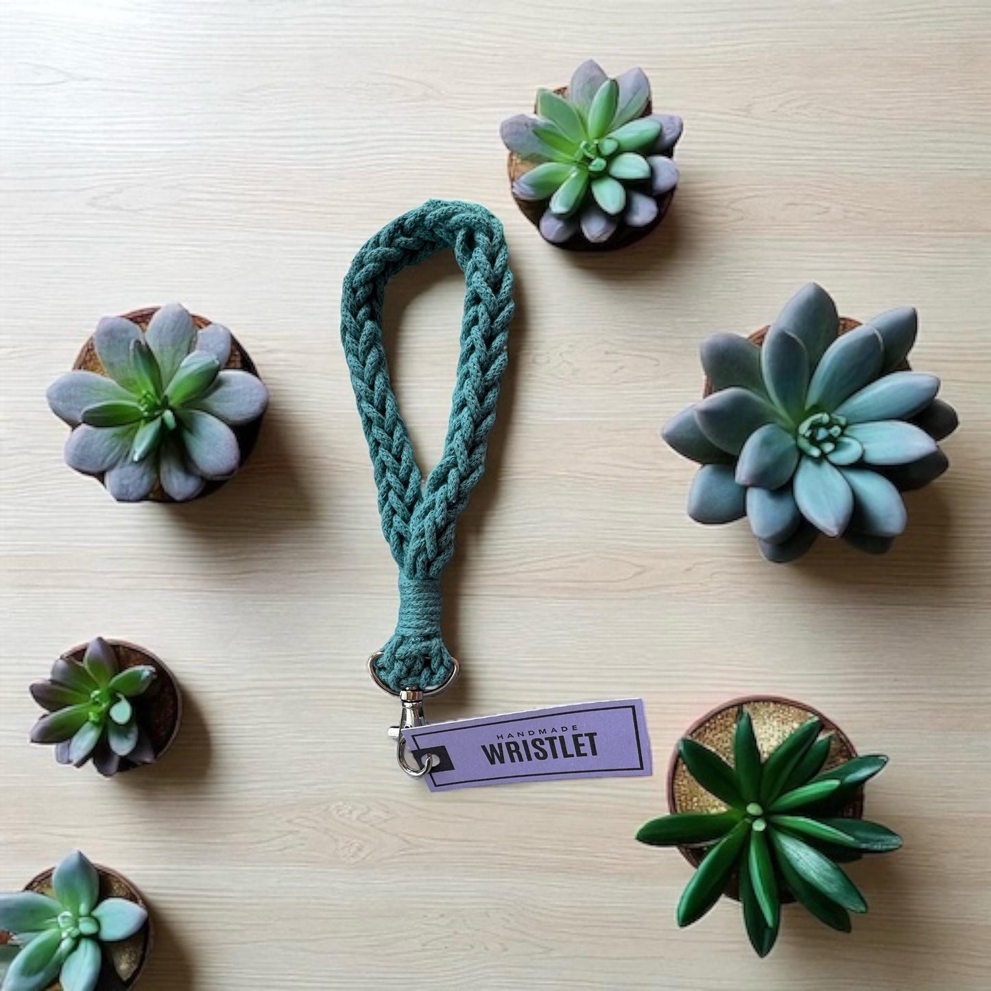 Cotton Braided Wristlet Strap
