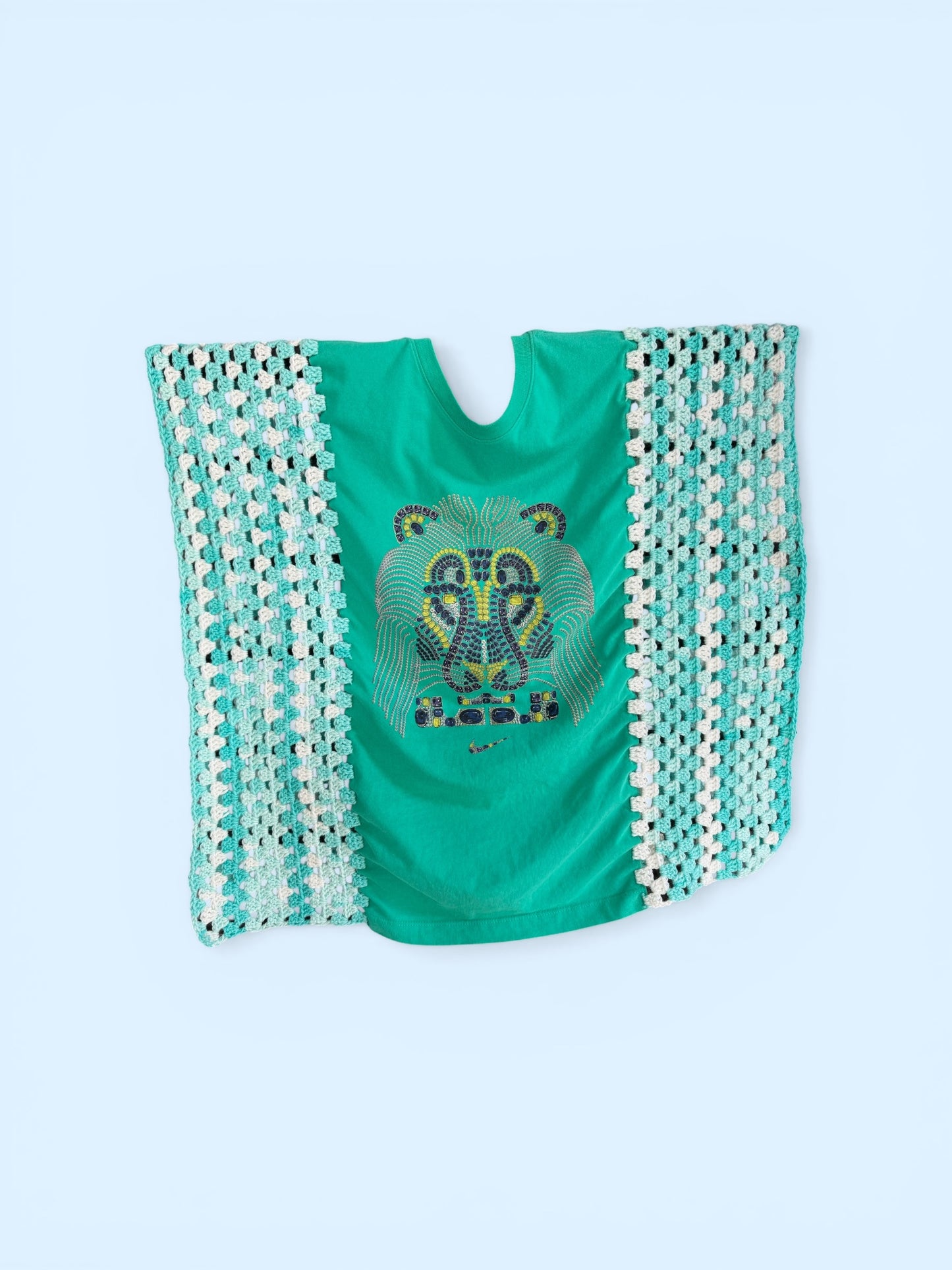 Lion T-shirt Poncho-one size