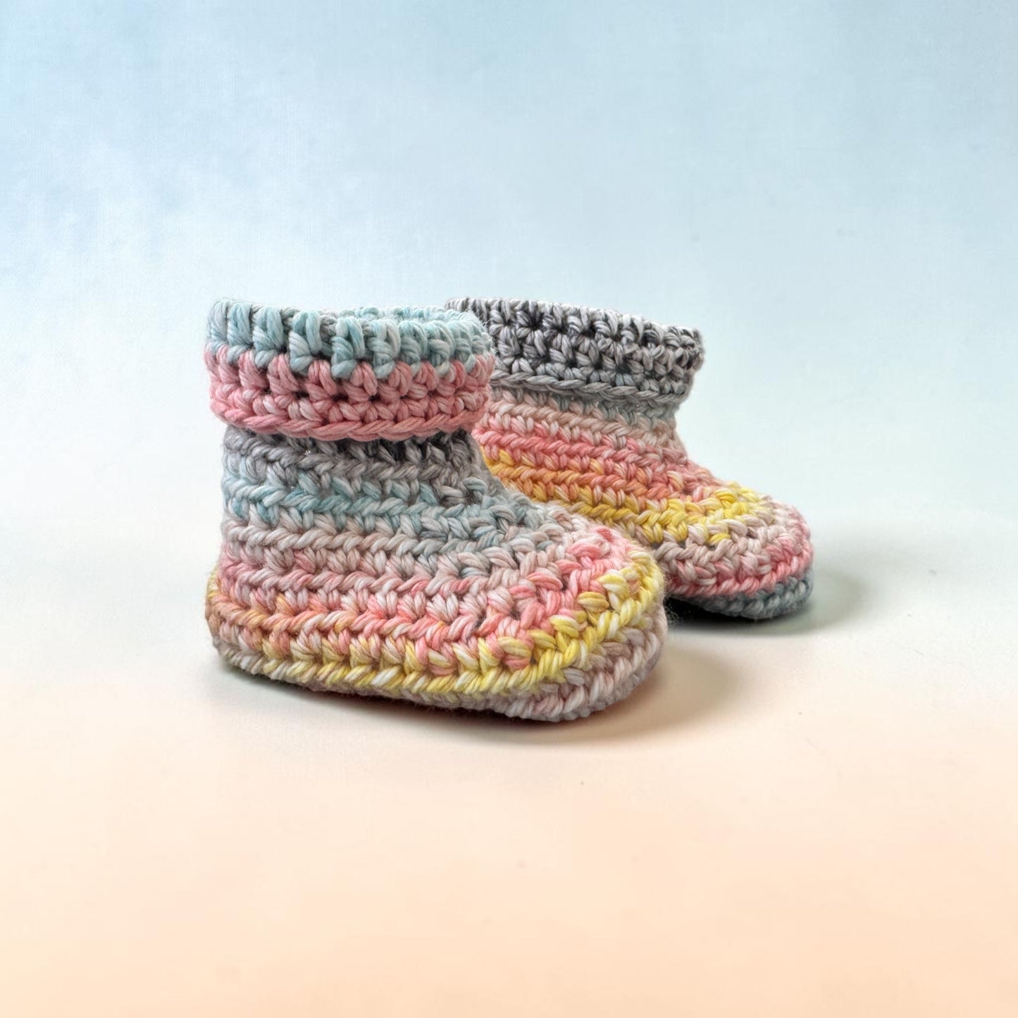 Tiny Toes - Soft Cotton Crochet Booties