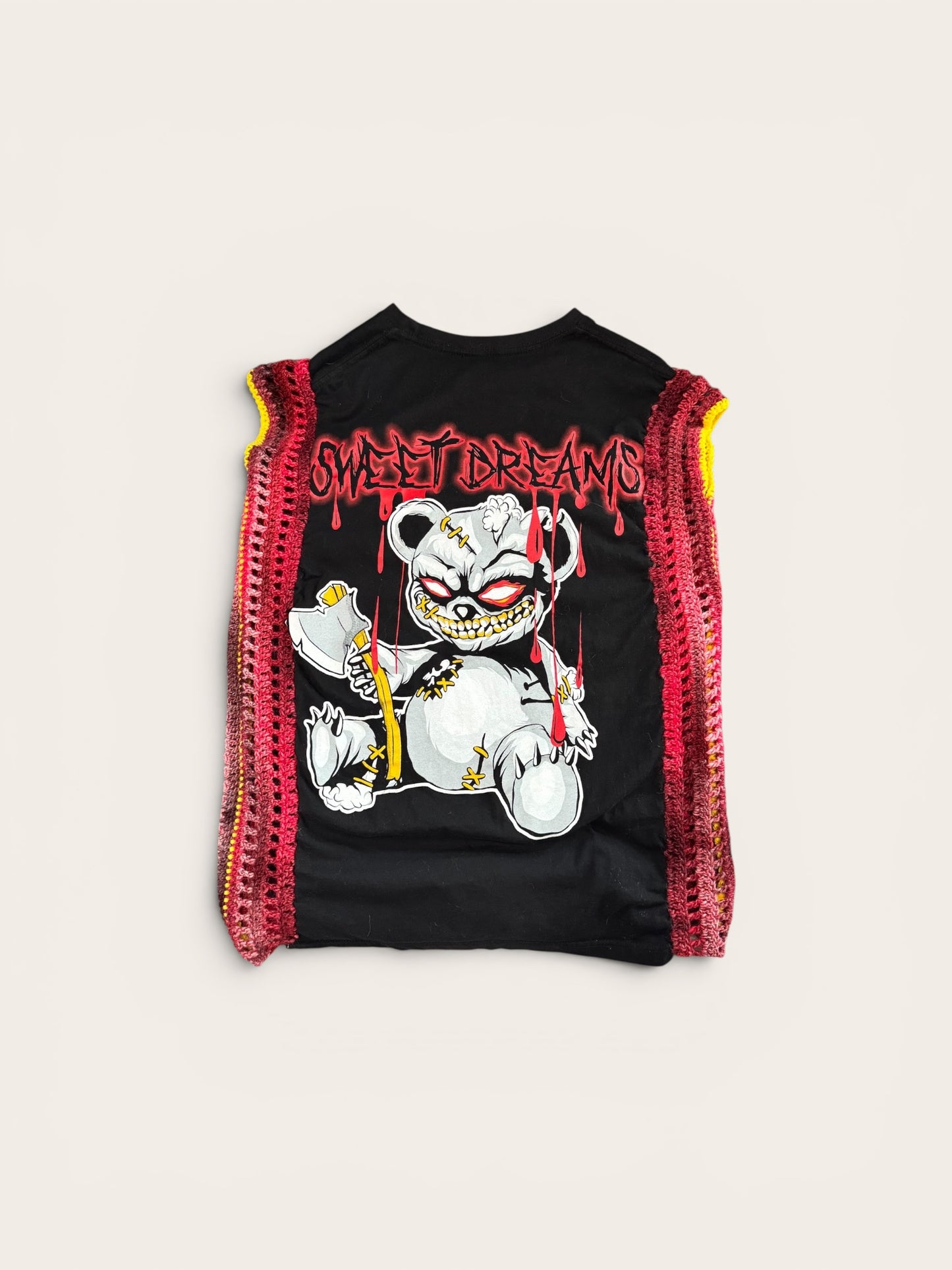 Up Cycled Crop Sleeve Tee - Medium