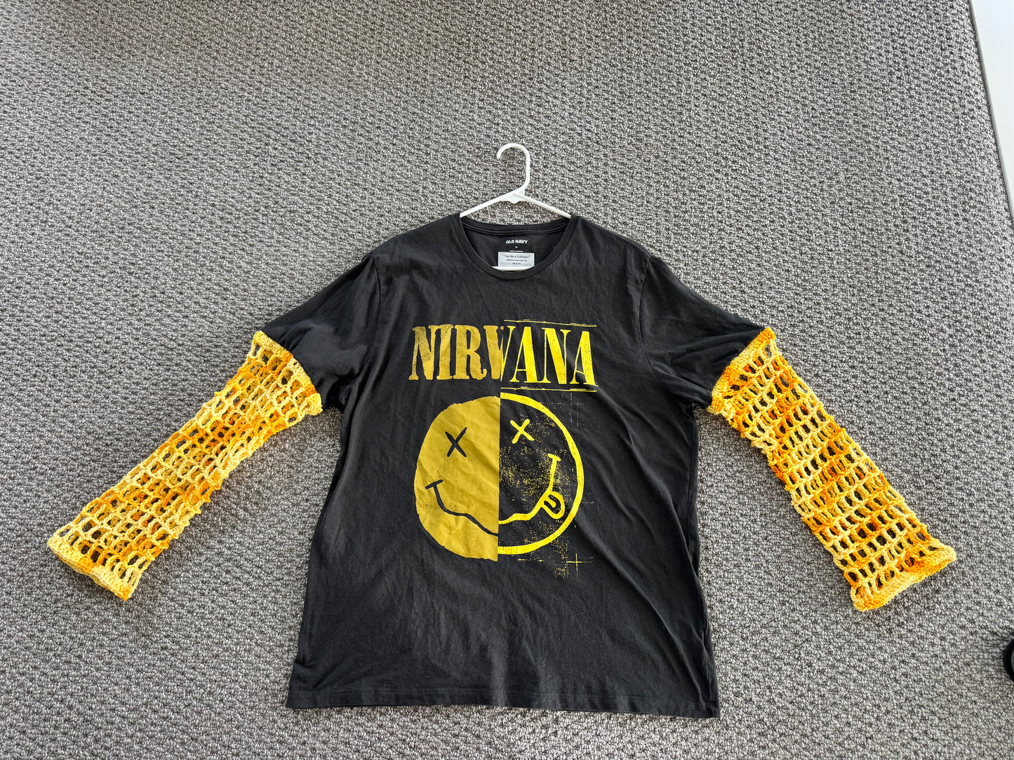 Nirvana Fishnet Tee - Size X-Large