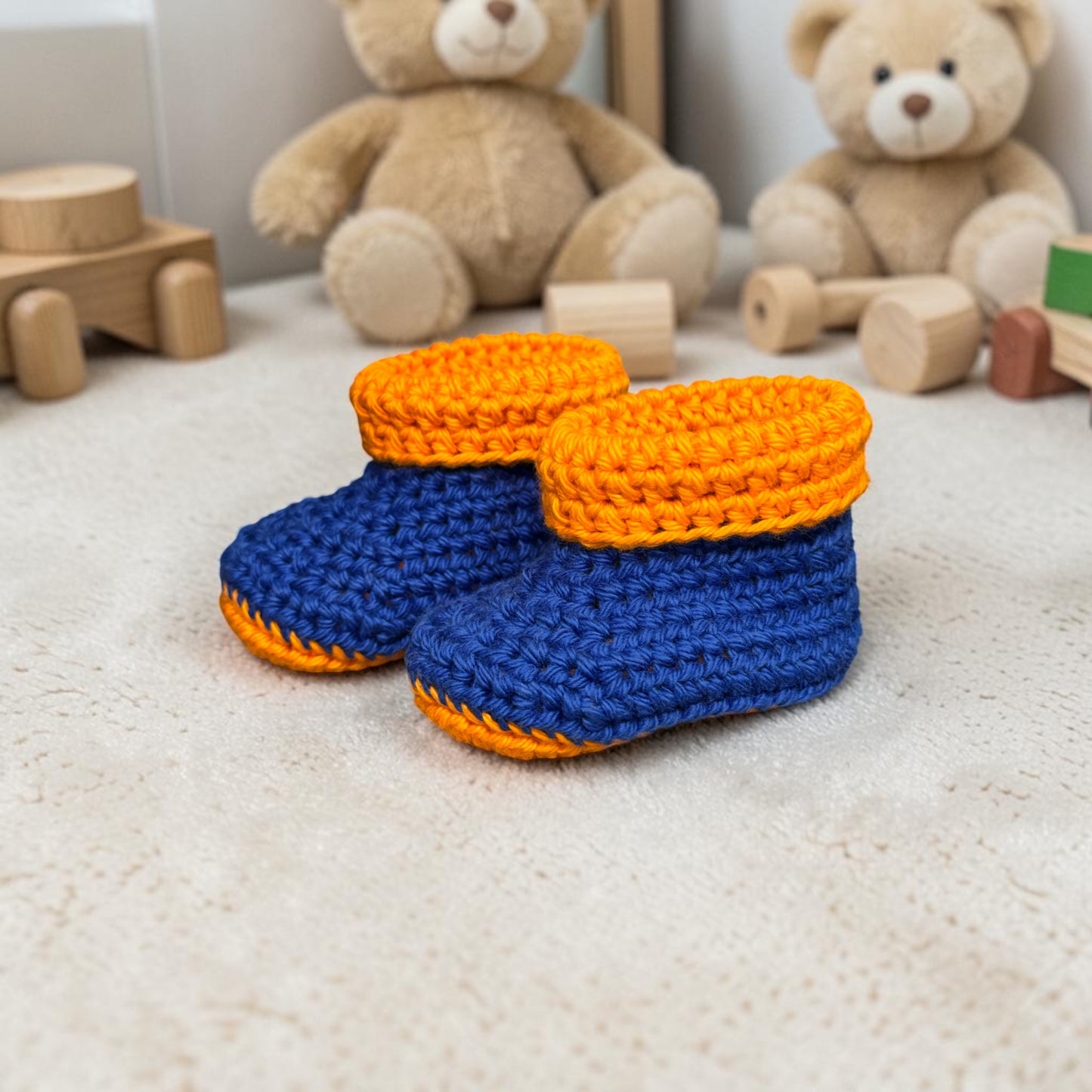 Tiny Toes - Soft Cotton Crochet Booties