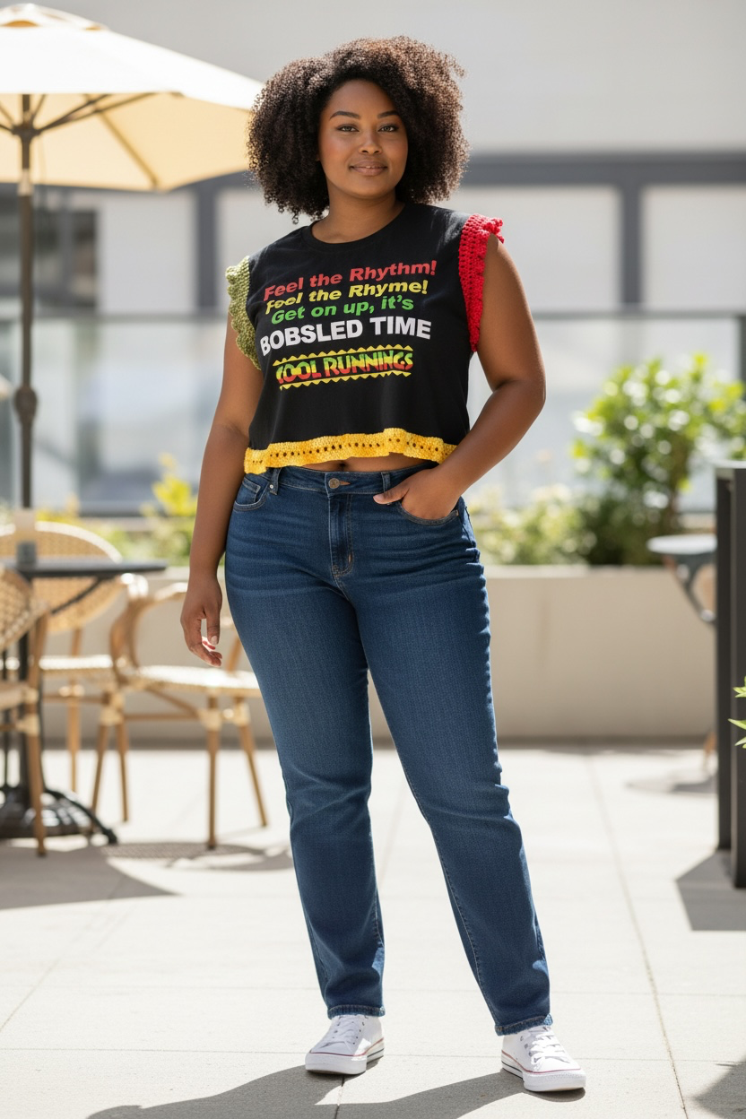 Cool Running’s Crop Sleeve-Crop Top Size XL