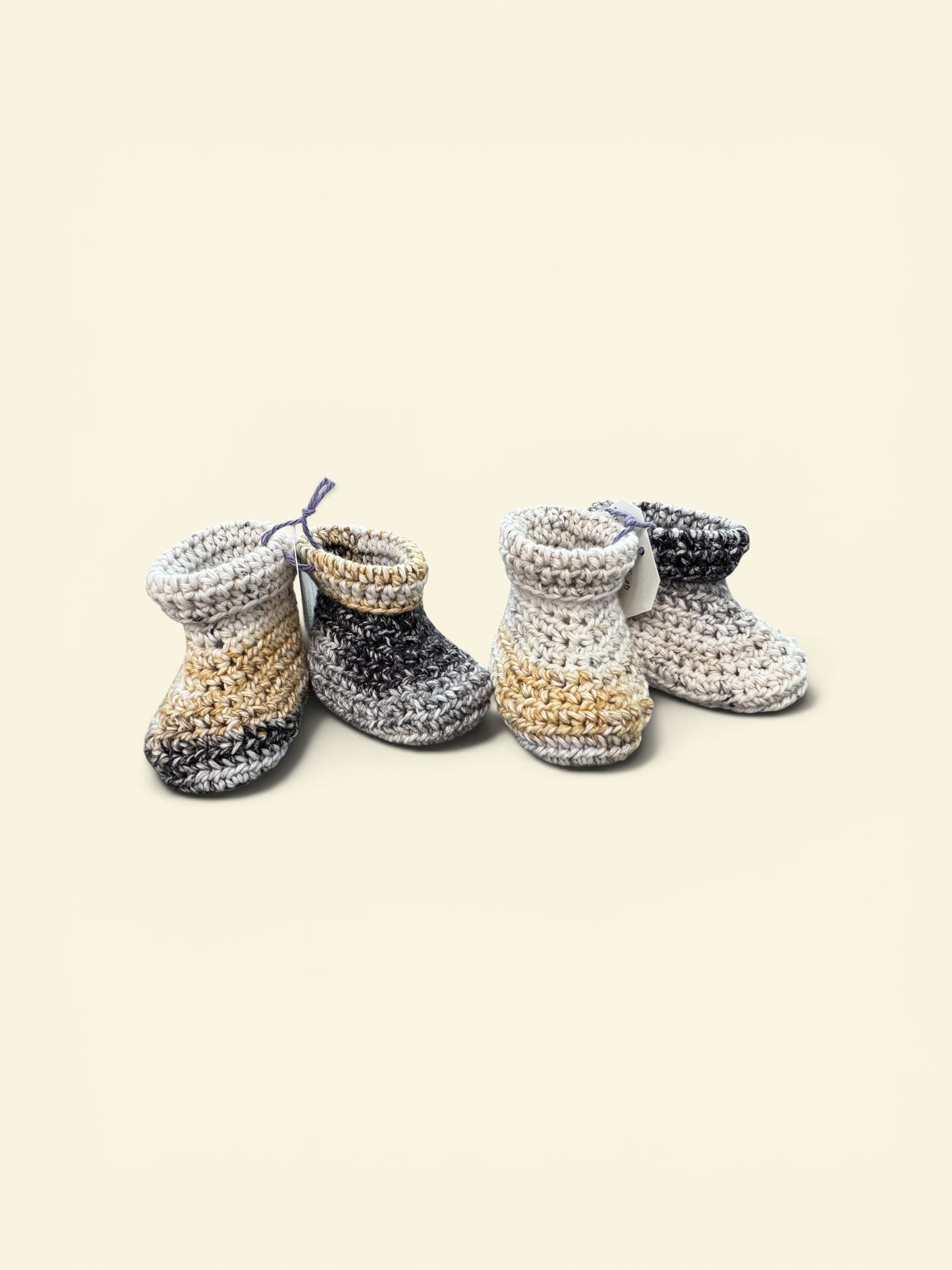 Tiny Toes - Soft Cotton Crochet Booties